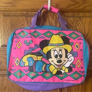 Vintage Minnie Mouse Cowgirl neon Duffle bag